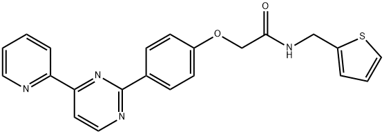 2-(4-[4-(2-PYRIDINYL)-2-PYRIMIDINYL]PHENOXY)-N-(2-THIENYLMETHYL)ACETAMIDE 结构式