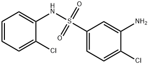 3-氨基-4-氯-N-(2-氯苯基)苯磺酰胺 结构式