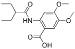 2-[(2-ETHYLBUTANOYL)AMINO]-4,5-DIMETHOXYBENZOIC ACID 结构式