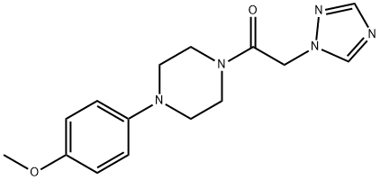 1-[4-(4-METHOXYPHENYL)PIPERAZINO]-2-(1H-1,2,4-TRIAZOL-1-YL)-1-ETHANONE 结构式