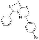 6-(4-BROMOPHENYL)-3-PHENYL-7H-[1,2,4]TRIAZOLO[3,4-B][1,3,4]THIADIAZINE 结构式