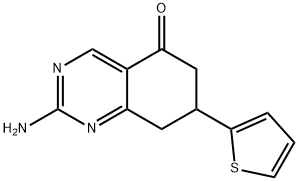 2-氨基-7-(2-噻吩)-7,8-二氢-6H-喹唑啉-5-酮 结构式