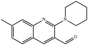 7-METHYL-2-PIPERIDIN-1-YLQUINOLINE-3-CARBALDEHYDE 结构式