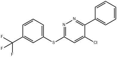 4-CHLORO-3-PHENYL-6-([3-(TRIFLUOROMETHYL)PHENYL]SULFANYL)PYRIDAZINE 结构式