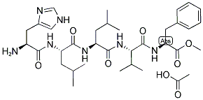 H-HIS-LEU-LEU-VAL-PHE-OME ACETATE SALT 结构式