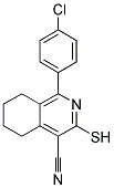 1-(4-CHLORO-PHENYL)-3-MERCAPTO-5,6,7,8-TETRAHYDRO-ISOQUINOLINE-4-CARBONITRILE 结构式