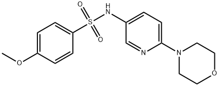 4-甲氧基-N-(6-吗啉吡啶-3-基)苯磺酰胺 结构式