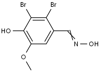 2,3-Dibromo-4-hydroxy-5-methoxybenzaldehyde oxime 结构式