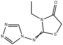 3-ETHYL-2-(4H-1,2,4-TRIAZOL-4-YLIMINO)-1,3-THIAZOLAN-4-ONE 结构式