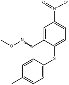 2-[(4-METHYLPHENYL)SULFANYL]-5-NITROBENZENECARBALDEHYDE O-METHYLOXIME 结构式
