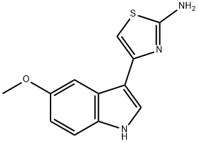 4-(5-甲氧基-1H-吲哚-3-基)-噻唑-2-基胺 结构式