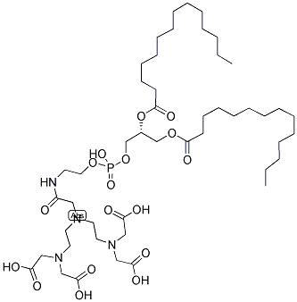 1,2-DIMYRISTOYL-SN-GLYCERO-3-PHOSPHOETHANOLAMINE-N-DIETHYLENETRIAMINEPENTAACETATE 结构式