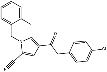 4-[2-(4-CHLOROPHENYL)ACETYL]-1-(2-METHYLBENZYL)-1H-PYRROLE-2-CARBONITRILE 结构式