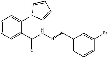 N'-[(Z)-(3-BROMOPHENYL)METHYLIDENE]-2-(1H-PYRROL-1-YL)BENZENECARBOHYDRAZIDE 结构式