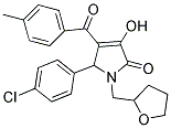 5-(4-CHLOROPHENYL)-3-HYDROXY-4-(4-METHYLBENZOYL)-1-((TETRAHYDROFURAN-2-YL)METHYL)-1H-PYRROL-2(5H)-ONE 结构式