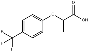 2-(4-三氟甲基苯氧基)-丙酸 结构式