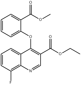 ETHYL 8-FLUORO-4-[2-(METHOXYCARBONYL)PHENOXY]-3-QUINOLINECARBOXYLATE 结构式