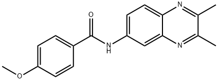 N-(2,3-DIMETHYL-6-QUINOXALINYL)-4-METHOXYBENZENECARBOXAMIDE 结构式