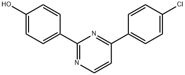 4-(4-(4-氯苯基)嘧啶-2-基)苯酚 结构式