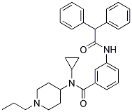 N-CYCLOPROPYL-3-((DIPHENYLACETYL)AMINO)-N-(1-PROPYLPIPERIDIN-4-YL)BENZAMIDE 结构式