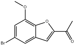 1-(5-BROMO-7-METHOXY-1-BENZOFURAN-2-YL)-1-ETHANONE 结构式