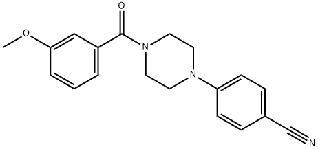 4-[4-(3-METHOXYBENZOYL)PIPERAZINO]BENZENECARBONITRILE 结构式