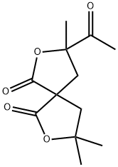 3-ACETYL-3,8,8-TRIMETHYL-2,7-DIOXASPIRO[4.4]NONANE-1,6-DIONE 结构式