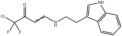 (E)-1-CHLORO-1,1-DIFLUORO-4-([2-(1H-INDOL-3-YL)ETHYL]AMINO)-3-BUTEN-2-ONE 结构式