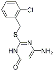 6-AMINO-2-(2-CHLORO-BENZYLSULFANYL)-3H-PYRIMIDIN-4-ONE 结构式