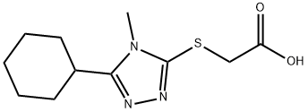 2-[(5-环己基-4-甲基-4H-1,2,4-三唑-3-基)硫烷基]乙酸 结构式
