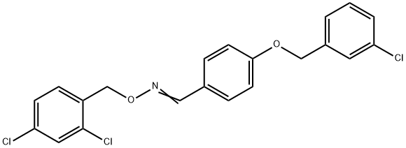 4-[(3-CHLOROBENZYL)OXY]BENZENECARBALDEHYDE O-(2,4-DICHLOROBENZYL)OXIME 结构式