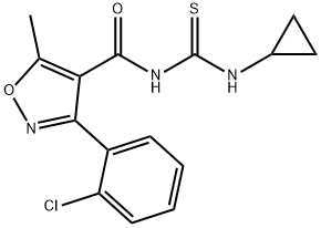 (3-(2-CHLOROPHENYL)-5-METHYLISOXAZOL-4-YL)-N-((CYCLOPROPYLAMINO)THIOXOMETHYL)FORMAMIDE 结构式