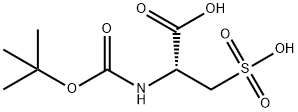 (R)-2-((叔丁氧羰基)氨基)-3-磺基丙酸 结构式