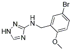 N-(5-BROMO-2-METHOXYBENZYL)-1H-1,2,4-TRIAZOL-3-AMINE 结构式