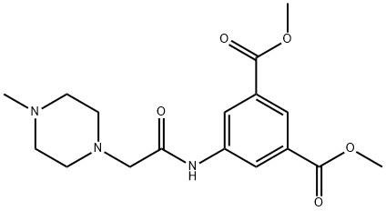 METHYL 3-(METHOXYCARBONYL)-5-(2-(4-METHYLPIPERAZINYL)ACETYLAMINO)BENZOATE 结构式