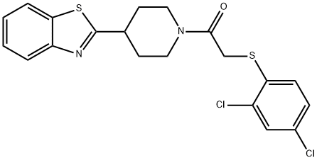 1-[4-(1,3-Benzothiazol-2-yl)piperidino]-2-[(2,4-dichlorophenyl)sulfanyl]-1-ethanone 结构式