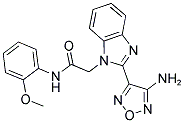 2-[2-(4-AMINO-1,2,5-OXADIAZOL-3-YL)-1H-BENZIMIDAZOL-1-YL]-N-(2-METHOXYPHENYL)ACETAMIDE 结构式