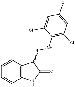 1H-INDOLE-2,3-DIONE 3-[N-(2,4,6-TRICHLOROPHENYL)HYDRAZONE] 结构式