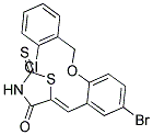 (5Z)-5-{5-BROMO-2-[(2-CHLOROBENZYL)OXY]BENZYLIDENE}-2-THIOXO-1,3-THIAZOLIDIN-4-ONE 结构式