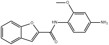 苯并呋喃-2-羧酸(4-氨基-2-甲氧基-苯基)-酰胺 结构式