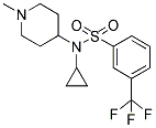 N-CYCLOPROPYL-N-(1-METHYLPIPERIDIN-4-YL)-3-(TRIFLUOROMETHYL)BENZENESULPHONAMIDE 结构式