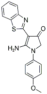 5-AMINO-4-BENZOTHIAZOL-2-YL-1-(4-METHOXY-PHENYL)-1,2-DIHYDRO-PYRROL-3-ONE 结构式