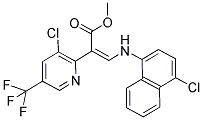 METHYL (Z)-3-[(4-CHLORO-1-NAPHTHYL)AMINO]-2-[3-CHLORO-5-(TRIFLUOROMETHYL)-2-PYRIDINYL]-2-PROPENOATE 结构式