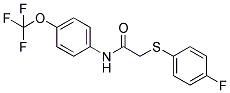 2-[(4-FLUOROPHENYL)SULFANYL]-N-[4-(TRIFLUOROMETHOXY)PHENYL]ACETAMIDE 结构式