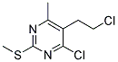 4-CHLORO-5-(2-CHLOROETHYL)-6-METHYL-2-(METHYLSULFANYL)PYRIMIDINE 结构式