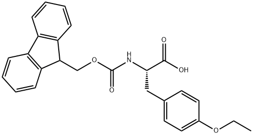 O-乙基-N-[芴甲氧羰基]-L-酪氨酸 结构式