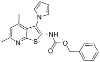 BENZYL N-[4,6-DIMETHYL-3-(1H-PYRROL-1-YL)THIENO[2,3-B]PYRIDIN-2-YL]CARBAMATE 结构式