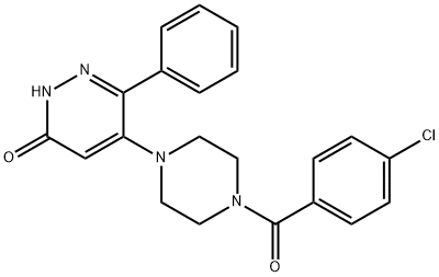 5-[4-(4-CHLOROBENZOYL)PIPERAZINO]-6-PHENYL-3(2H)-PYRIDAZINONE 结构式