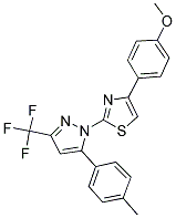 4-(4-METHOXYPHENYL)-2-[5-(4-METHYLPHENYL)-3-(TRIFLUOROMETHYL)-1H-PYRAZOL-1-YL]-1,3-THIAZOLE 结构式