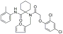 1-(2-(2,4-DICHLOROPHENOXY)-N-(FURAN-2-YLMETHYL)ACETAMIDO)-N-O-TOLYLCYCLOHEXANECARBOXAMIDE 结构式